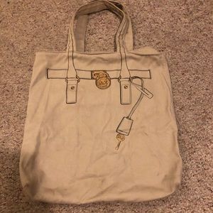 Michael Kors canvas tote bag